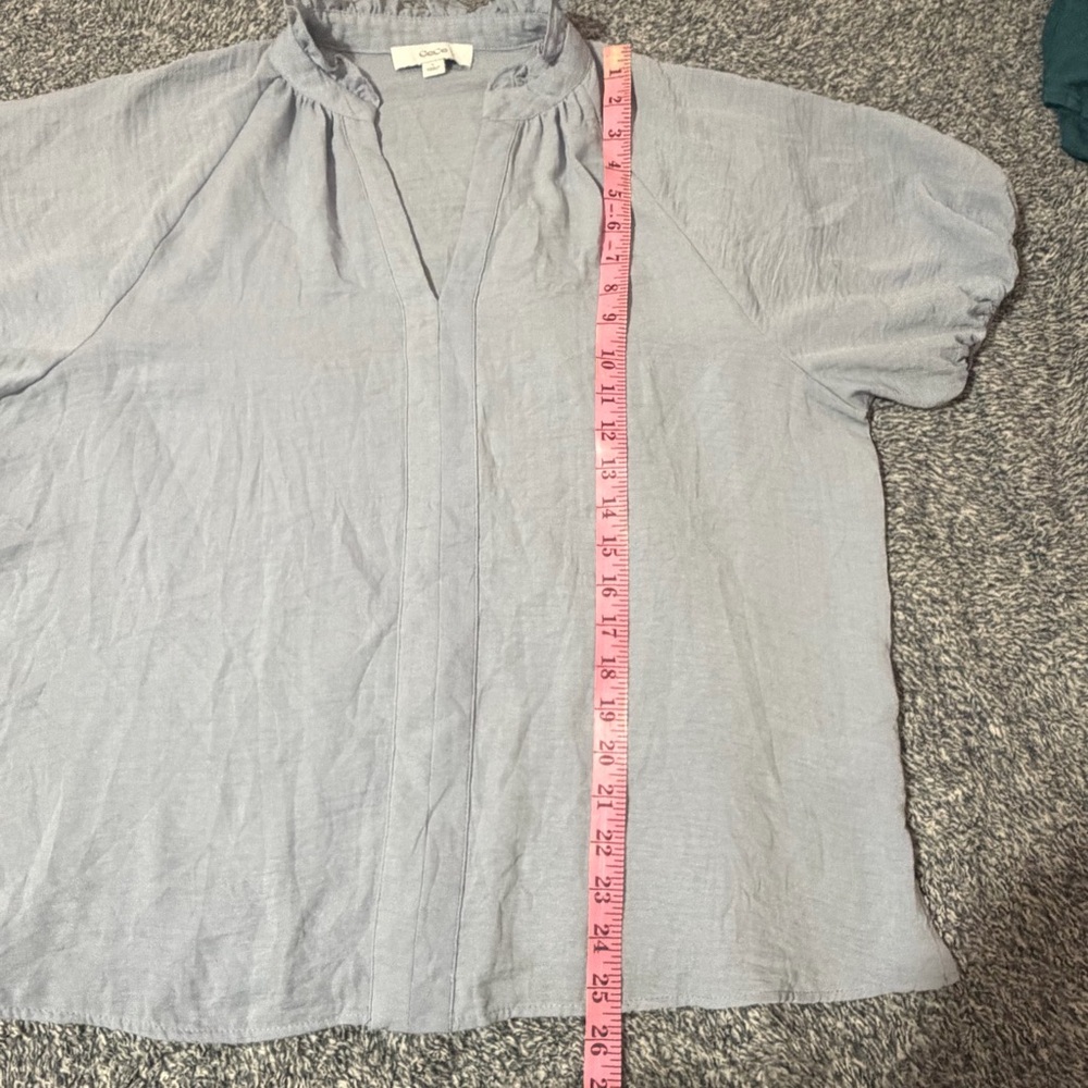 CeCe Light Blue Women's Blouse - Picture 8 of 9